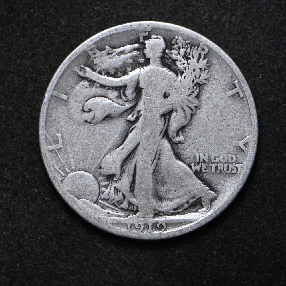 1919-S Walking Liberty Silver Half Dollar (cn16618)