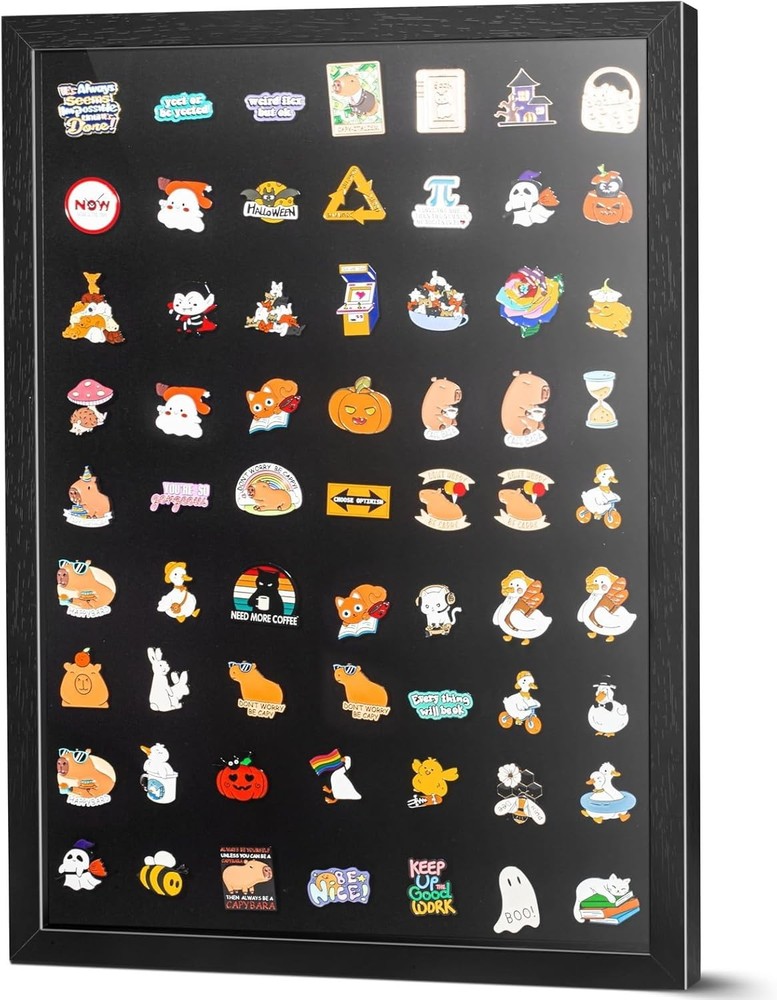 14x19 Pin Display Frame, Pin Collection Shadow Box, Wall Mount Pin Display Ca...