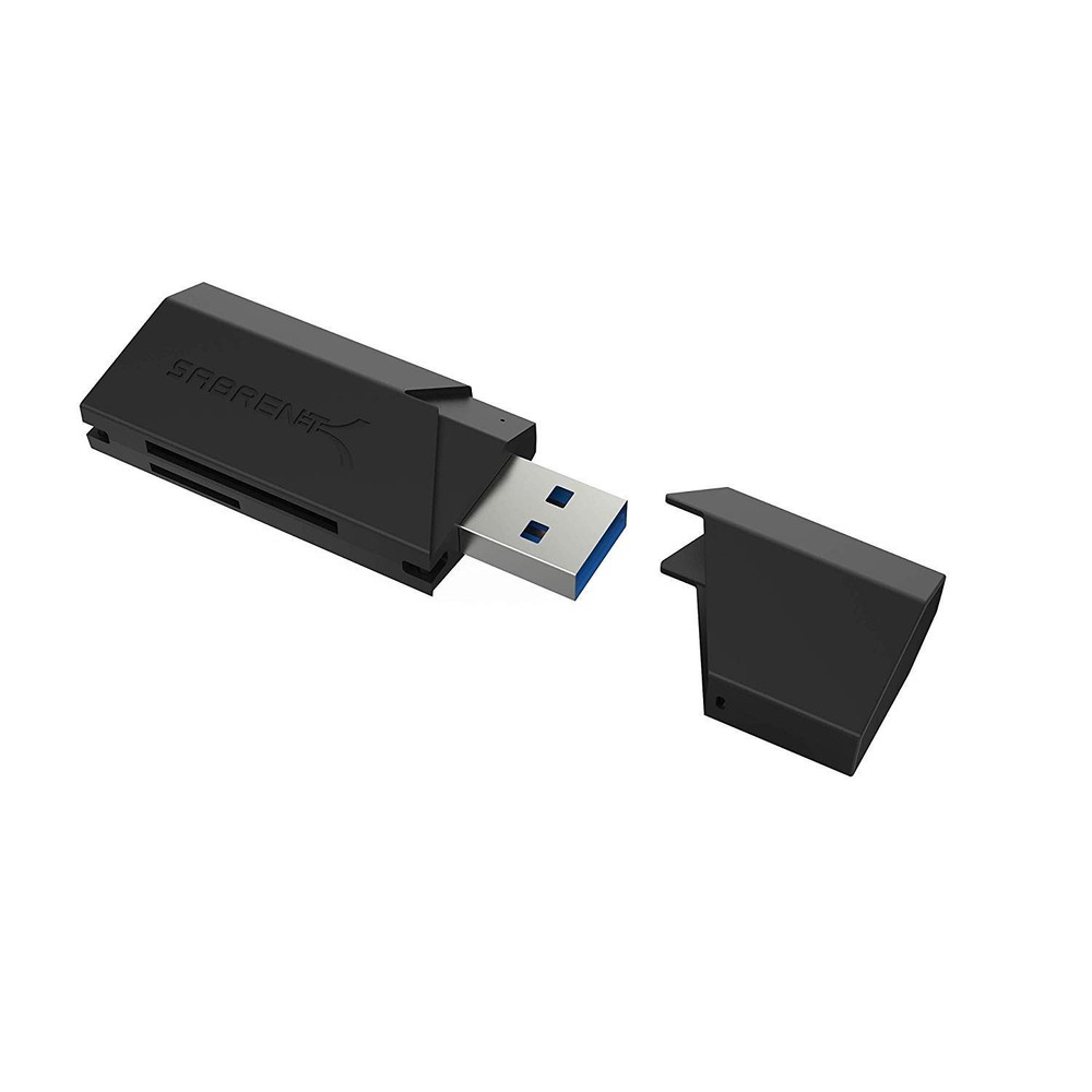 SABRENT SuperSpeed 2 Slot USB 3.0 Flash Reader, Black