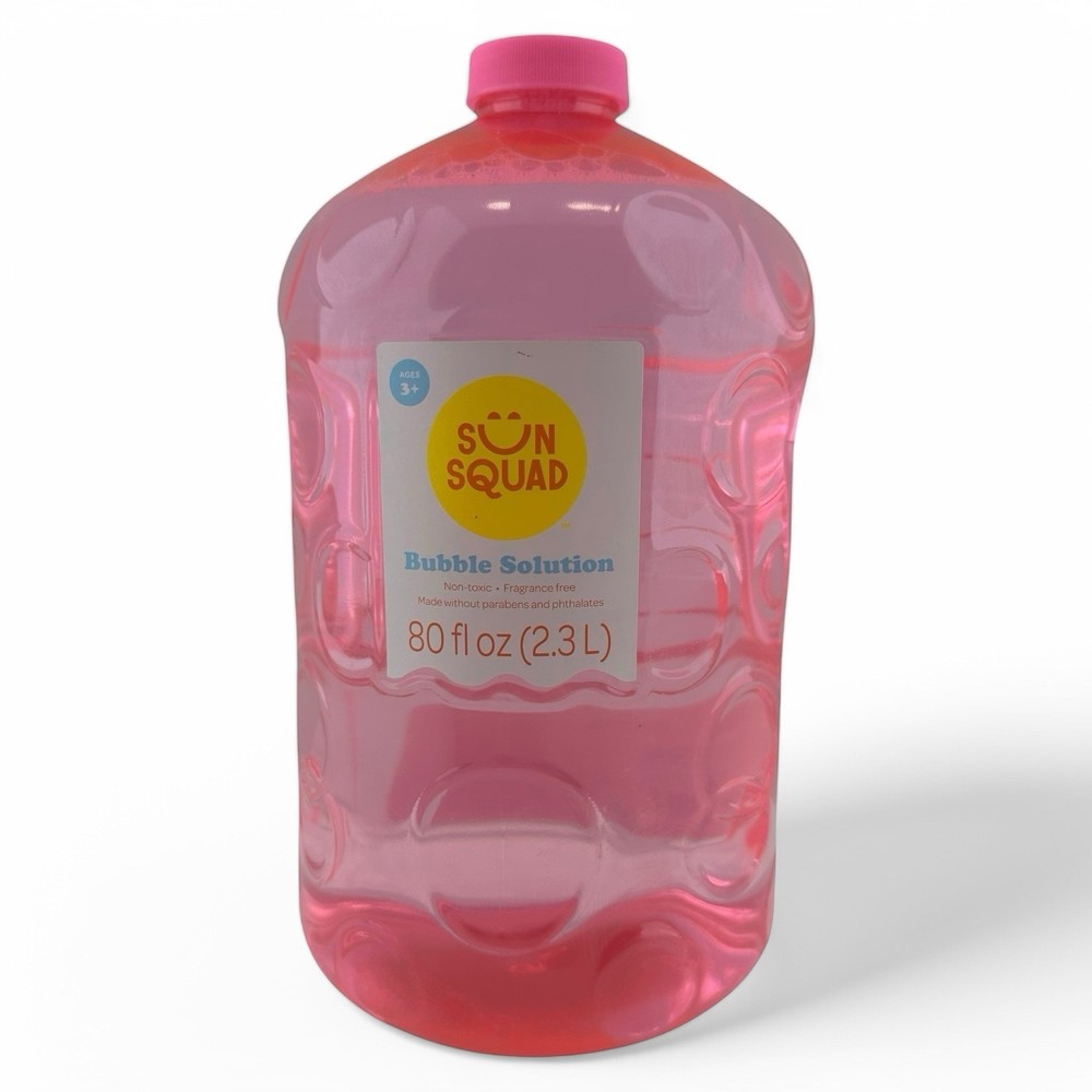 Sun Squad Bubble Solution 80 FL OZ Thick Long Lasting Solution Pink Target