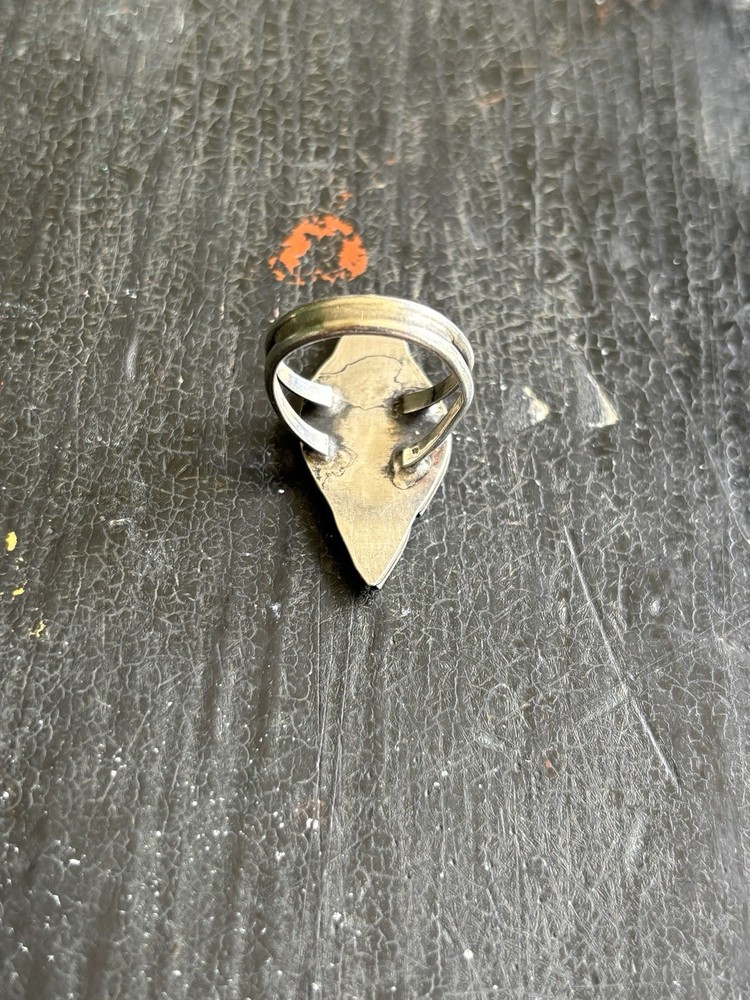sterling silver and turquoise snake eye ring