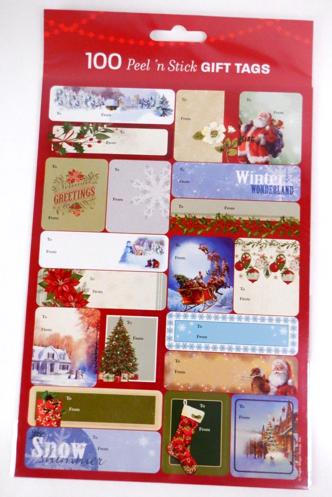 200 Peel N' Stick Christmas Gift Tags