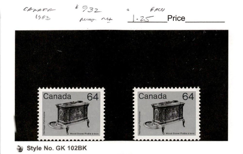 Canada, Postage Stamp, #932 (2 Ea) Mint NH, 1983 (AD)