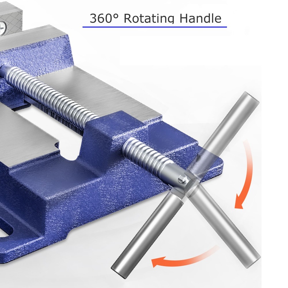 3" Bench Vise Clamp Table Flat Drill Press Vice Milling Machine Blue