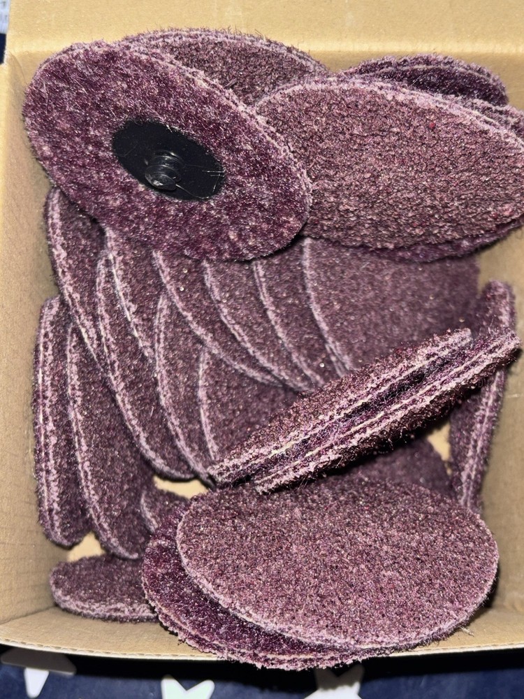 (25) Weiler 51534 - 3" Plastic Button Style, AO Medium Surface Conditioning Disc