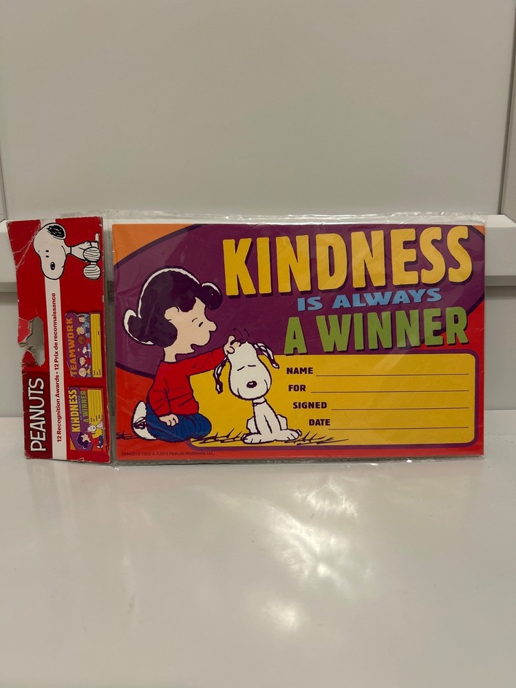 Peanuts Kindness (6 ct) and Teamwork (6 ct) Recognition Awards by Teaching Tree