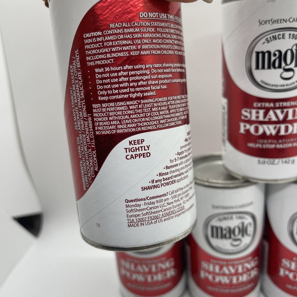 Softsheen-Carson Magic Shaving Powder for Men - Extra Strength 5 Pack