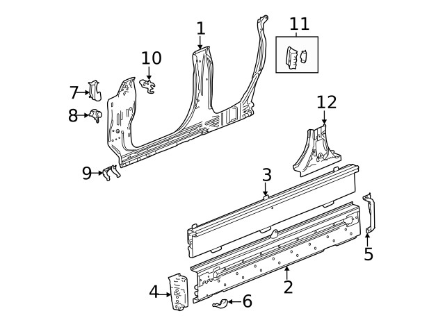 Genuine GM Inner Rocker Extension 85515708