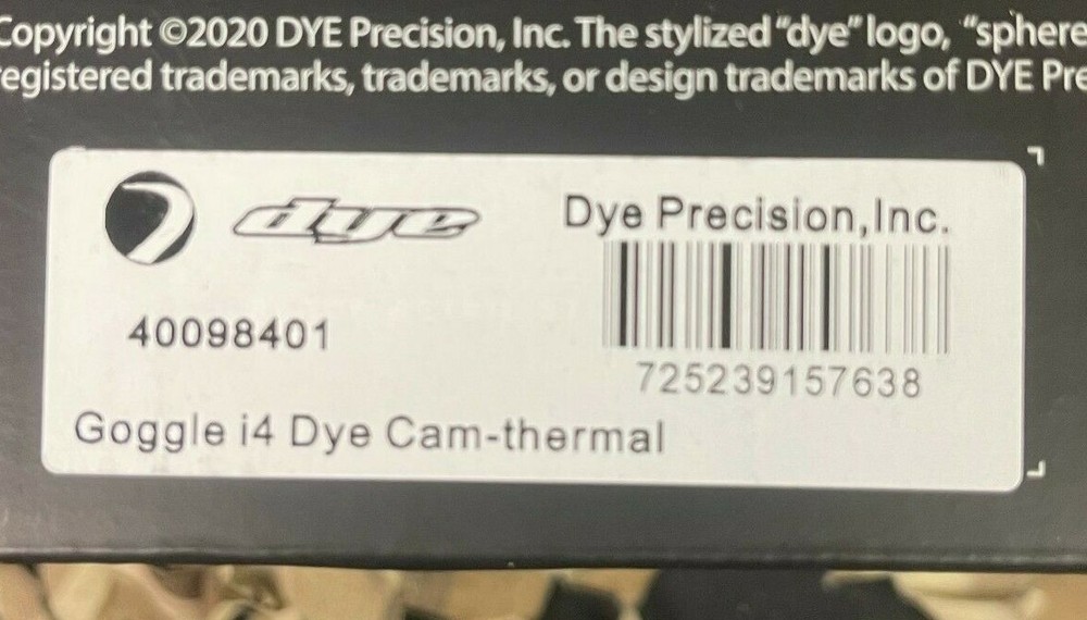NEW Dye Invision Goggle I4 Pro Mask - DyeCam