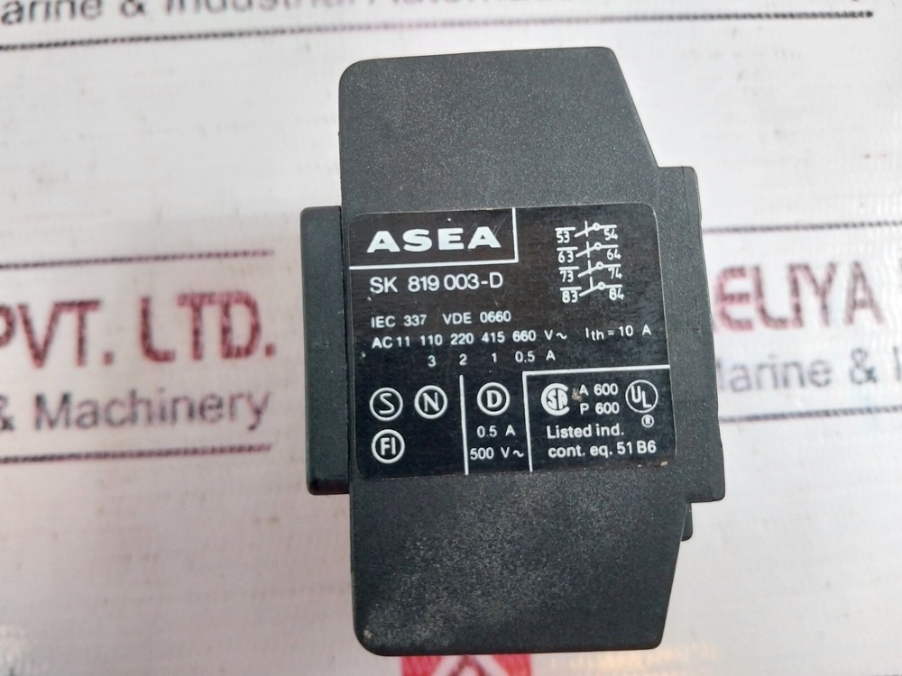ASEA SK 819 003-D Contactor