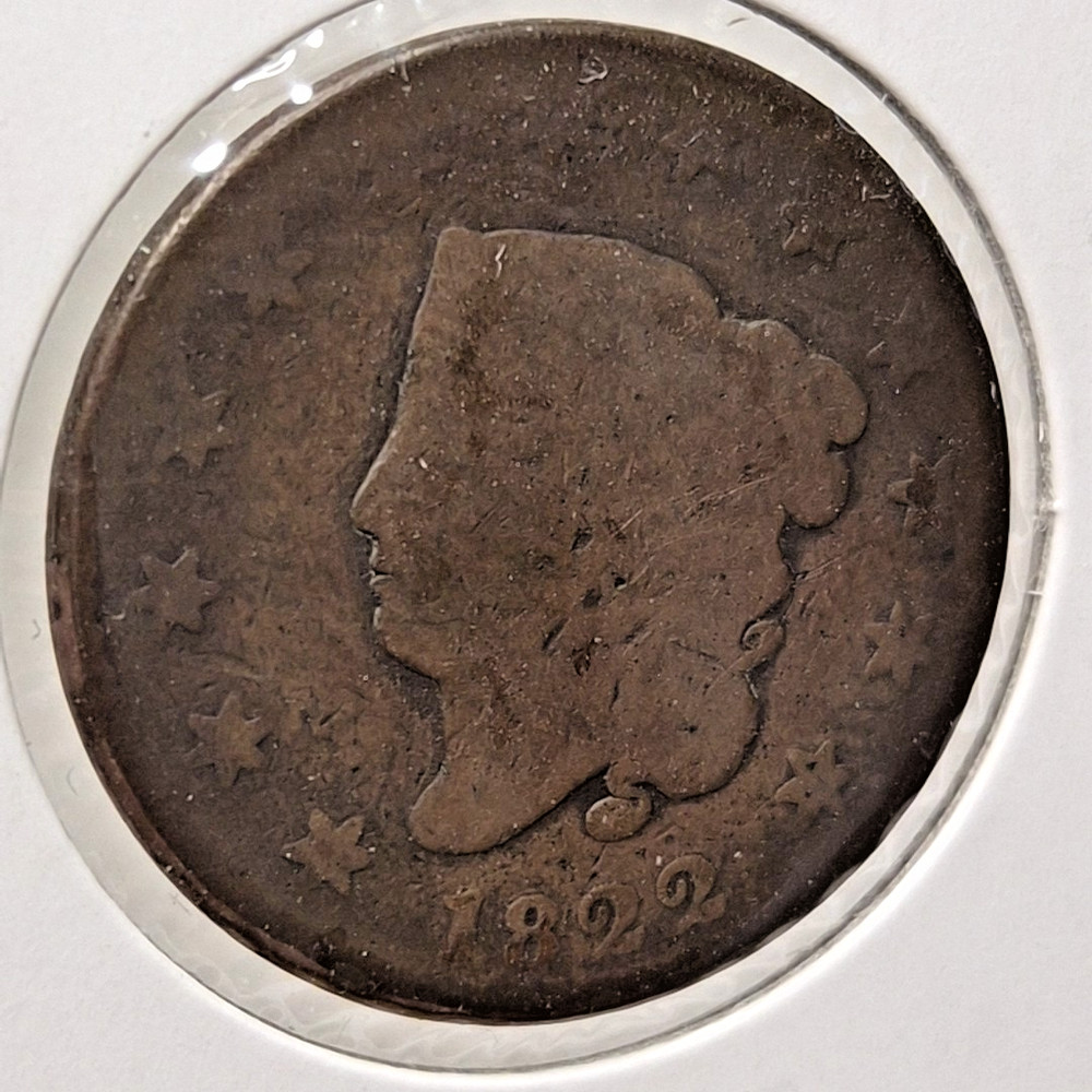 1822 Coronet Head Large Cent - #B151