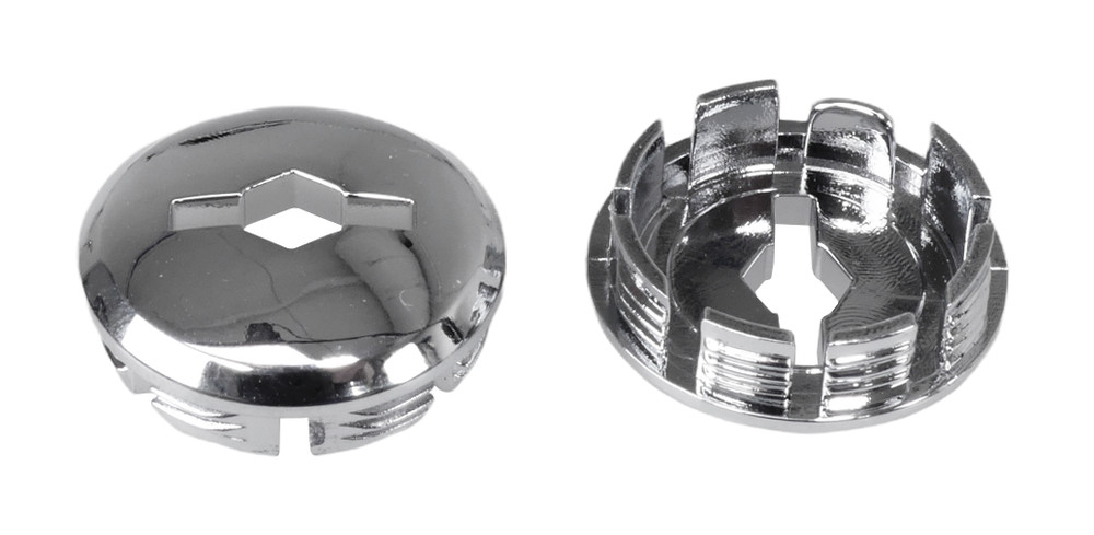 Crank Dust Cap Cover Plastic (PAIR) CHROME