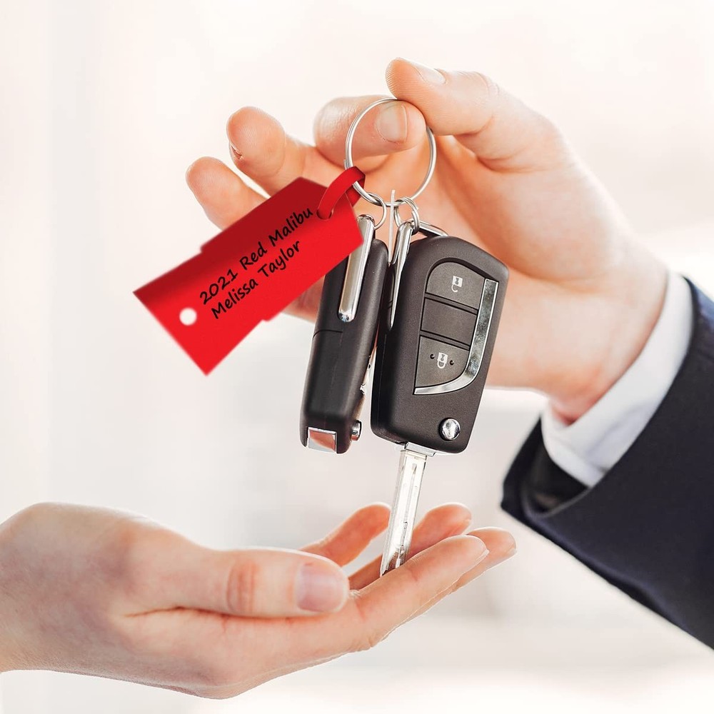 RED -Locking Key Tags (1,000 per pack) Size 4 1/2" X 3/4" (RED)