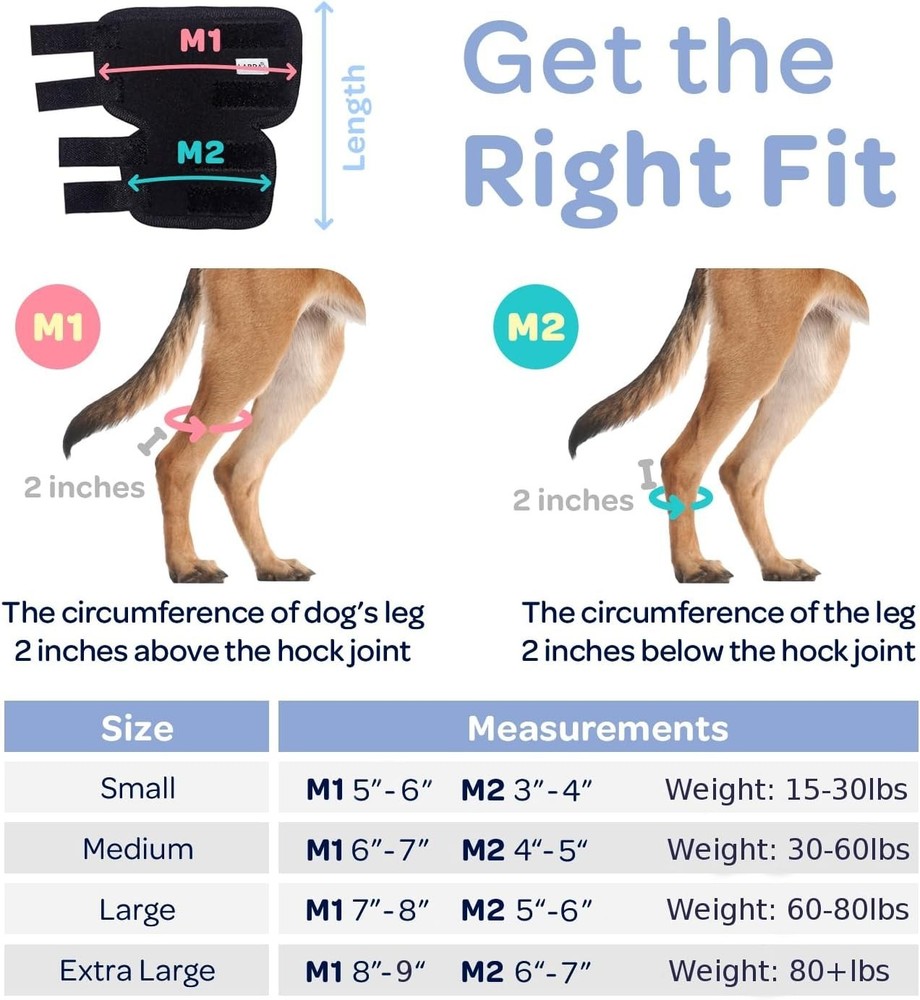 Protective Compression Wrap for Dog Hock Joint - Relief for Arthritis & Injuries