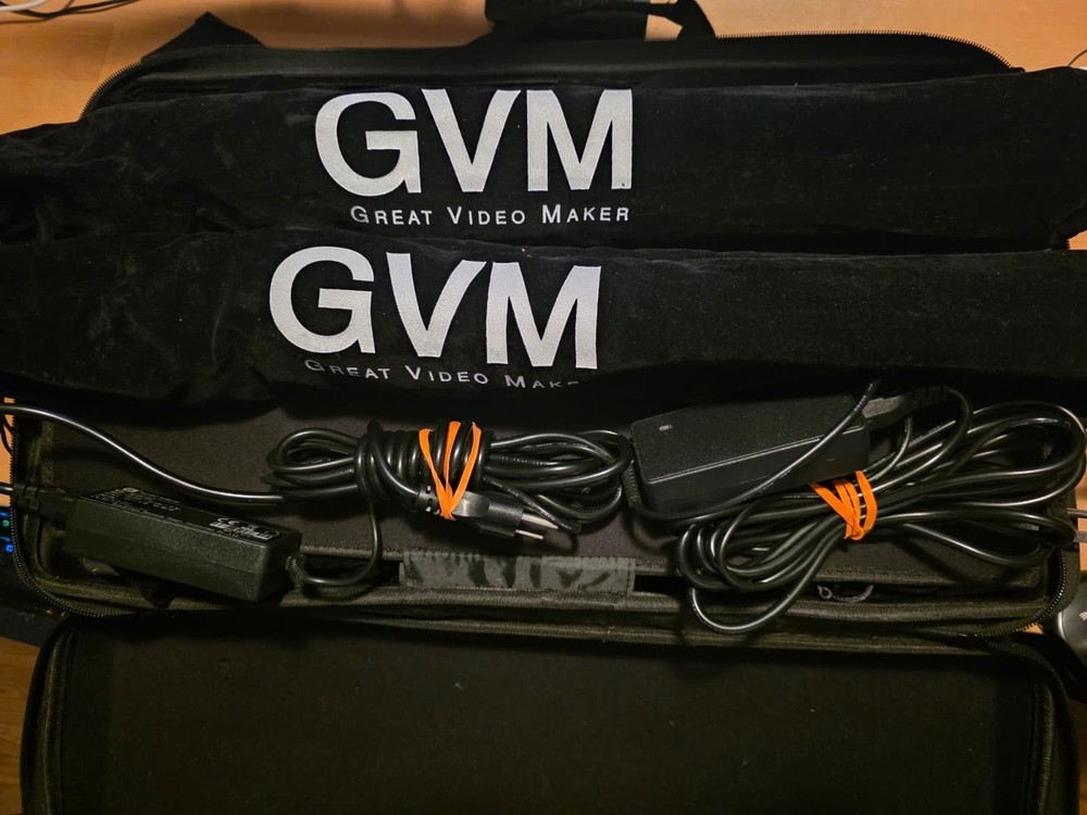 GVM 1000D LED Video Light Kit 2 Panel Bi-Color Studio Lighting w Case