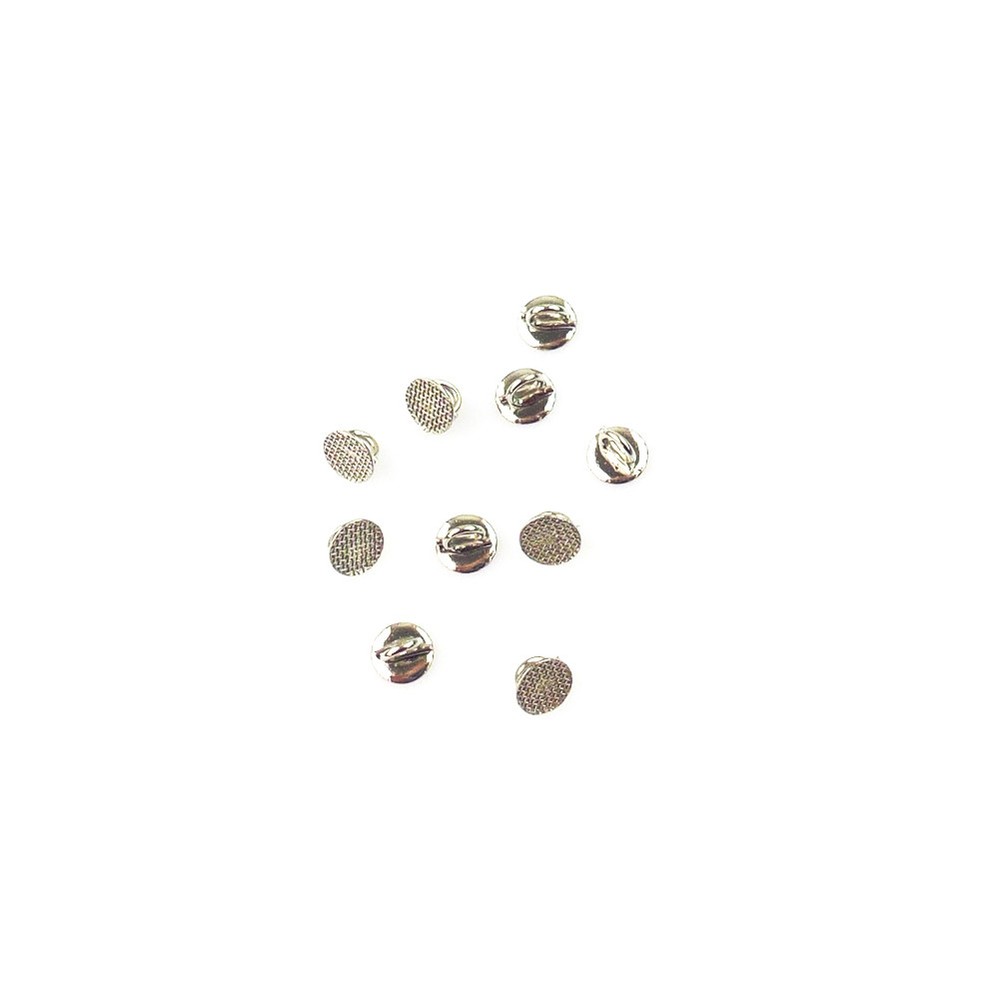 10PCS Dental Orthodontic Lingual Buttons Bondable round/rectangular Mesh Base