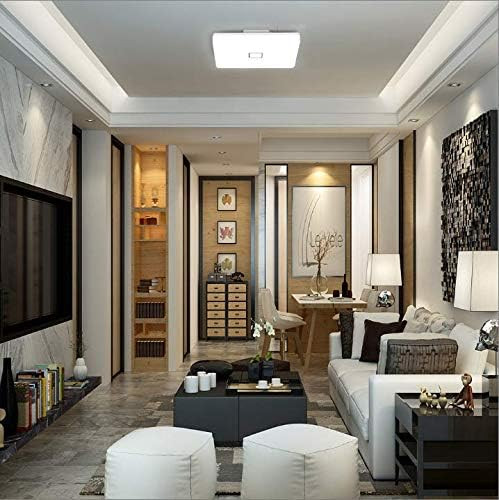 5000K LED Ceiling Light Flush Mount 24W 12.6in Square LED Ceiling Lamp Daylight