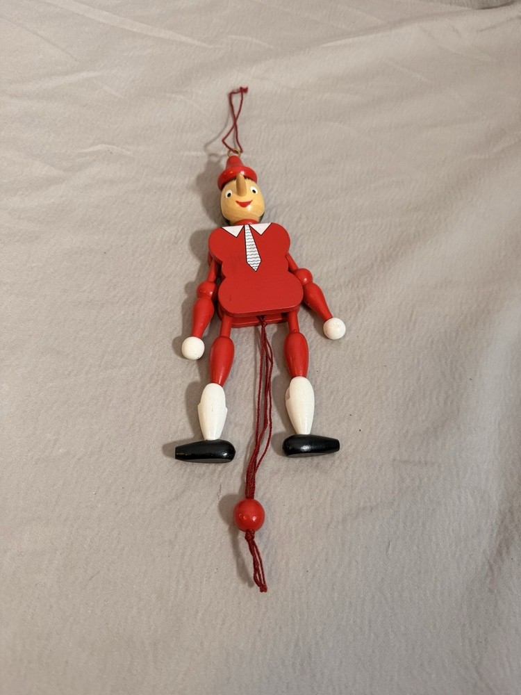 Vintage Pull Toy Pinocchio Christmas Ornament