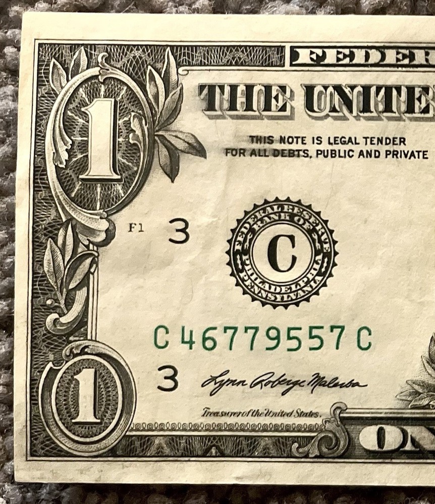 2021 US One Dollar Bank Note Off Center Strike (ERROR!)
