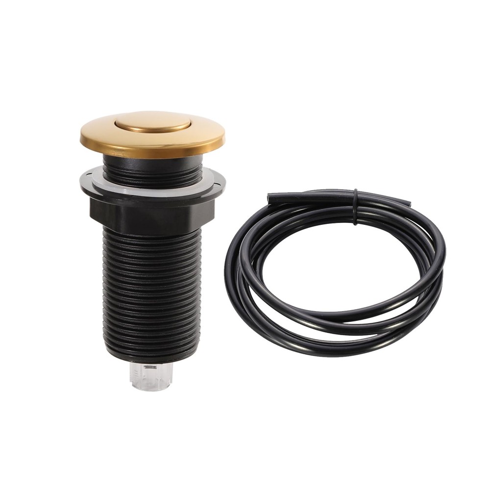 1 PCS Gold Garbage Disposal 2.5 Inch Air Switch Polished Nickel Long Button