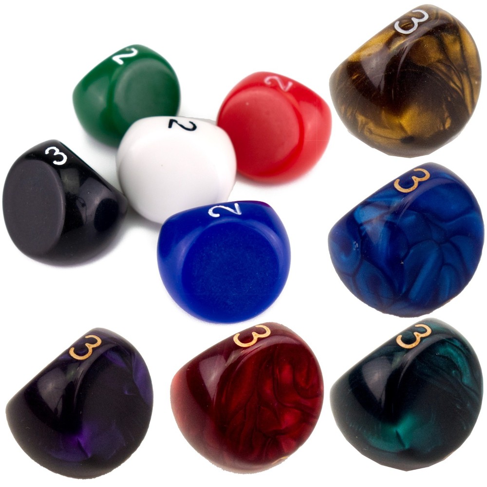 D3 Top Read Dice (Select Colour) . 3 Sided Poly Dice D&D RPG Maths Games