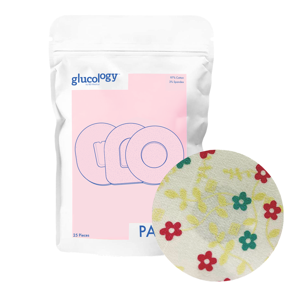 Patterned Glucology CGM Patch 25 Pack | for Freestyle/ Guardian | Waterproof