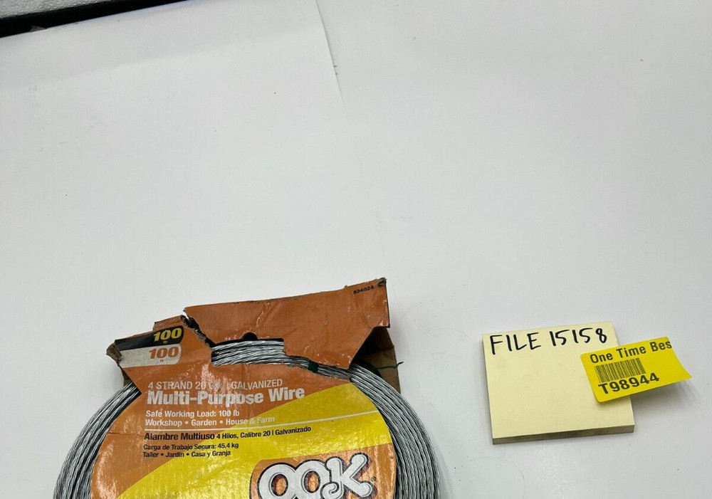 (QTY 3) OOK 534824 100 ft 4 Strand 20 GA. Galvanized Multi-Purpose Wire