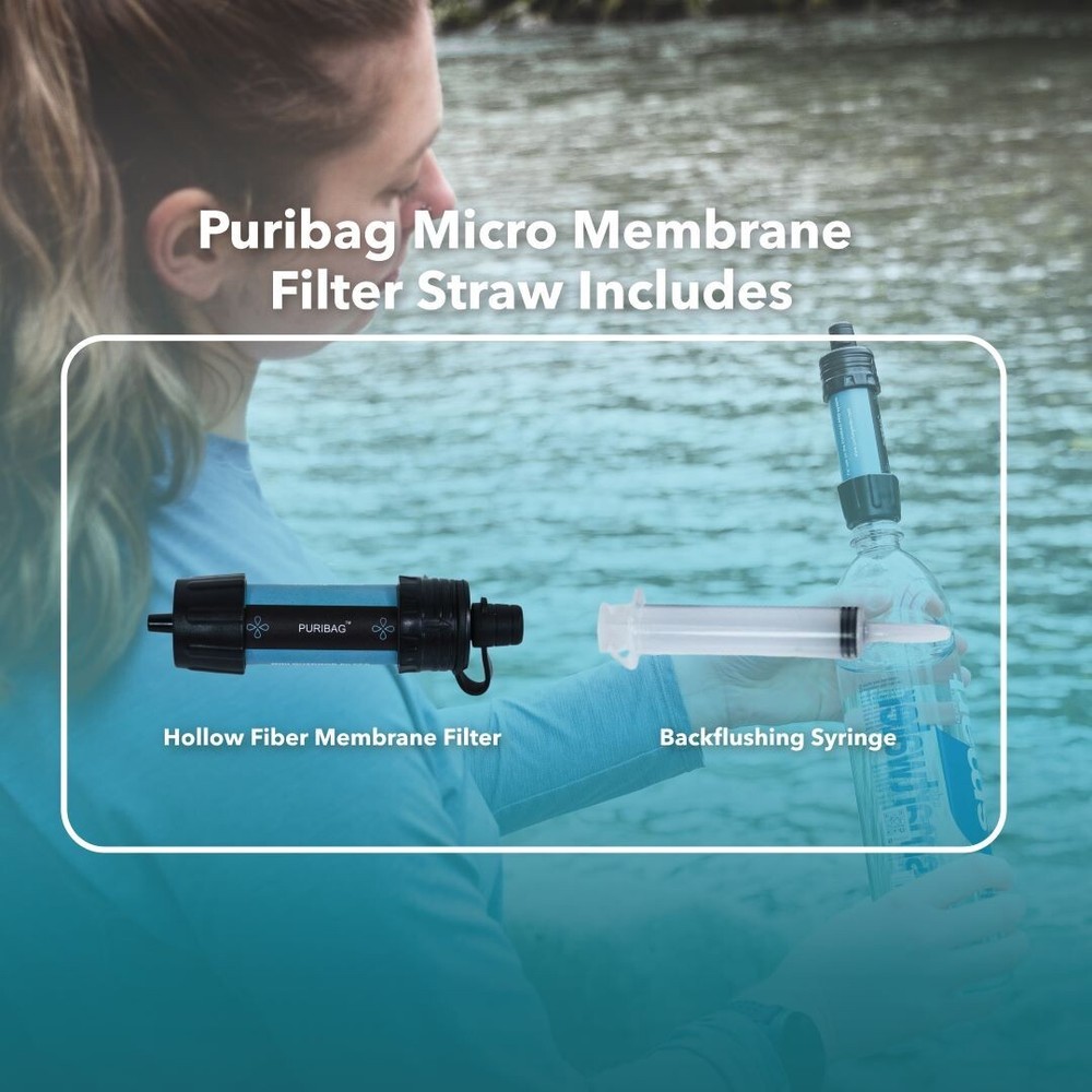 Puribag Micro Membrane Filter Straw: Mini Water Filter System