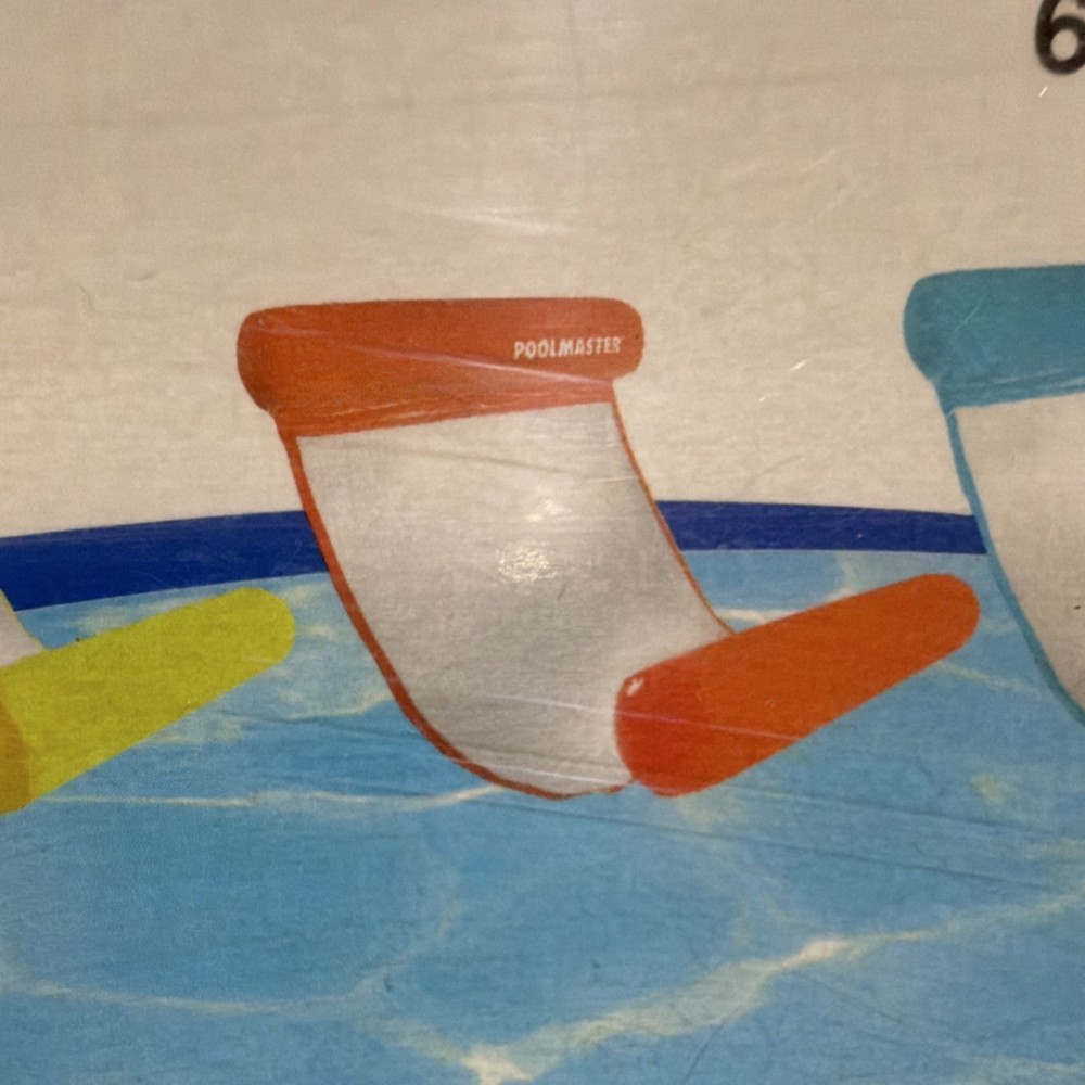 Poolmaster Vinyl Water Hammock Pool Float Lounge Chair Mesh Sling ORANGE