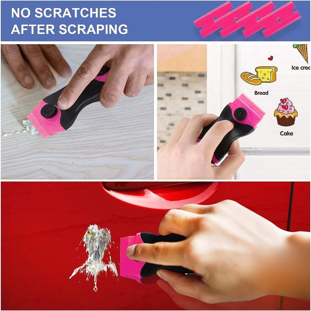 DEKEones Razor Blade Scraper, Double Edged Razorblade Scraping Tool with 10...
