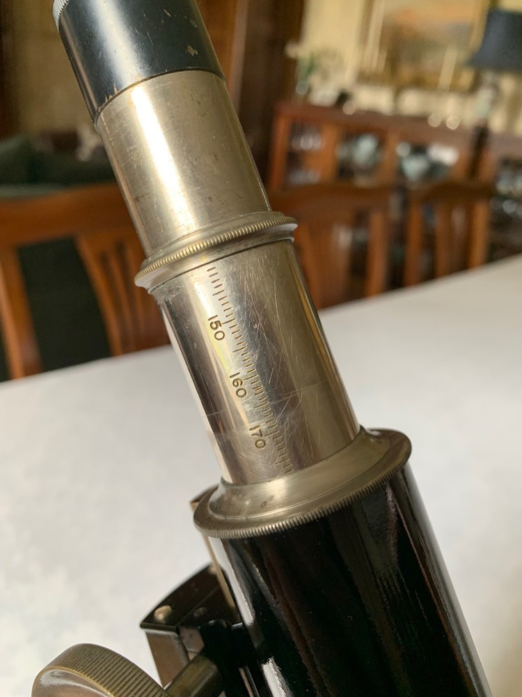 Antique J. Swift & Son - Army Bacteriological Brass Microscope - c1910, Cased