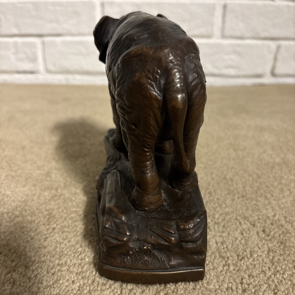 Vintage JB Bronze Elephant Bookends