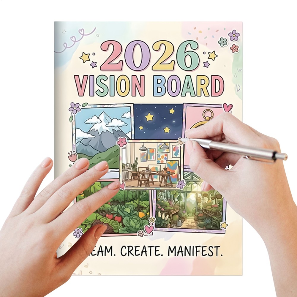 2026 VISIONBOARD Planner Notebook Goal Achievement Journal Work Planning