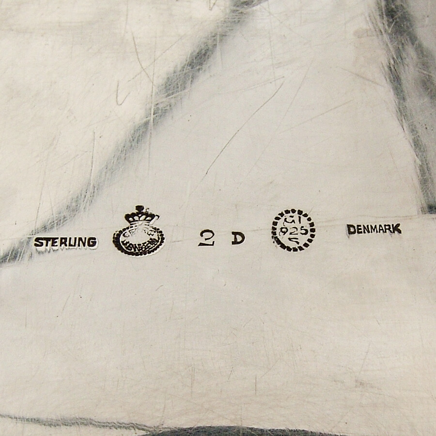 Georg Jensen Large Blossom Tray No 2D Sterling Silver Denmark