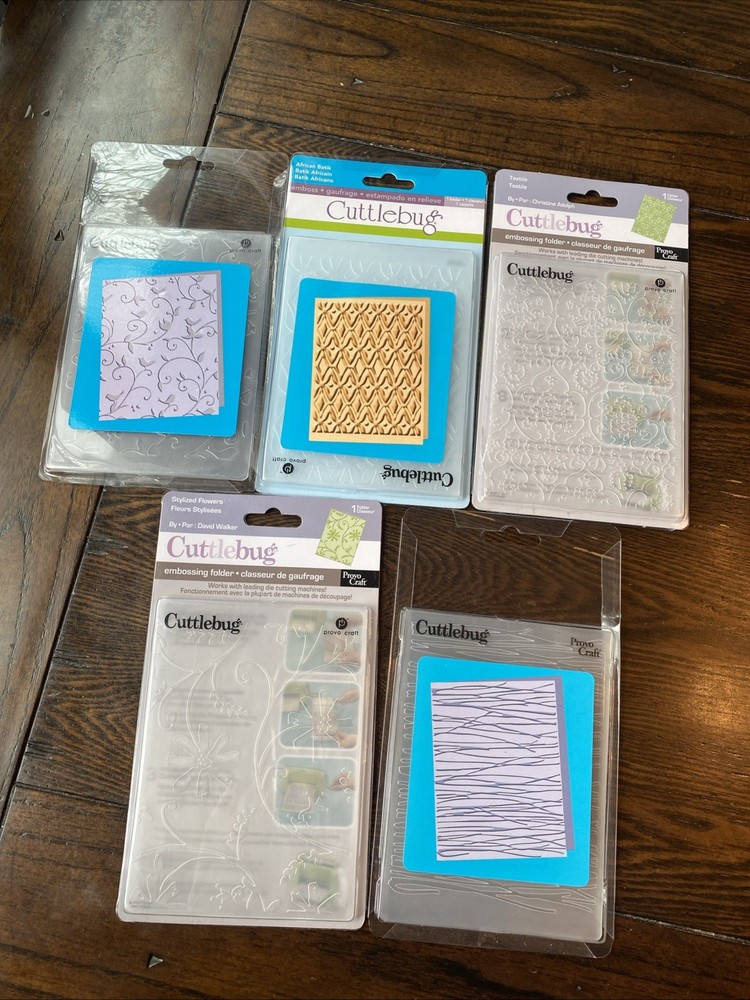 Cuttlebug Embossing Folders lot Of 5
