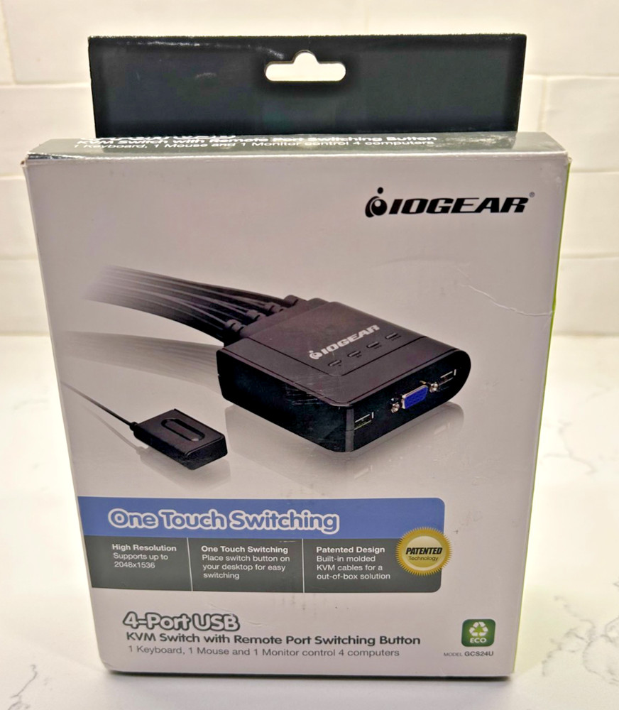 MINT IOGEAR  (GCS24U) 4-Ports External KVM switch USB
