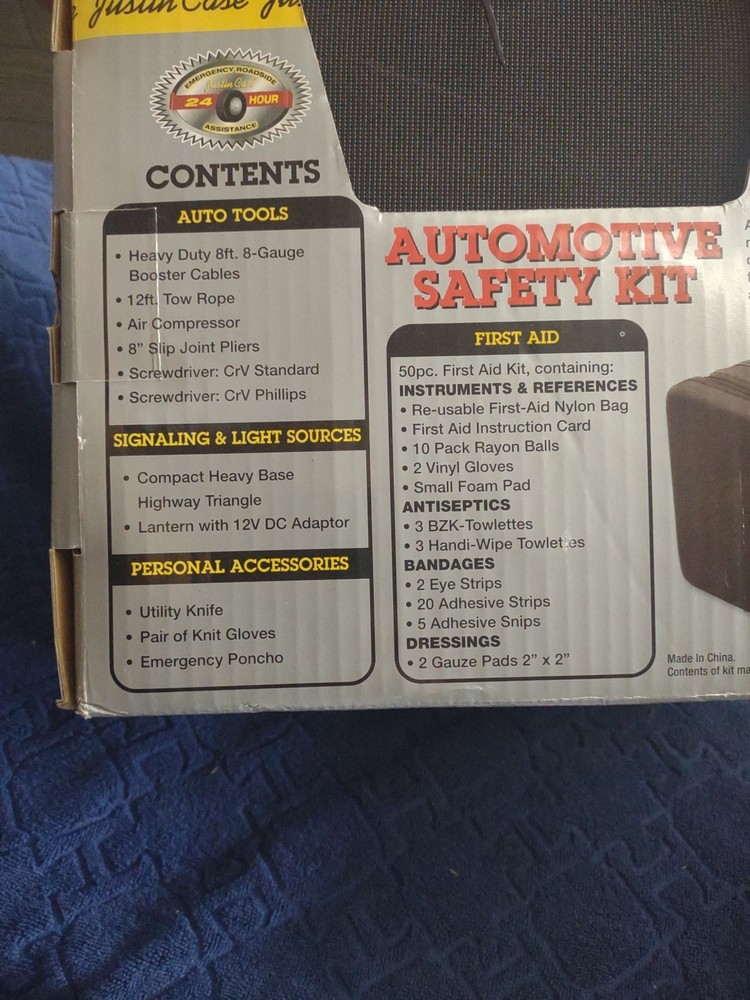 Justin Case 63 Piece Automotive Safety Kit