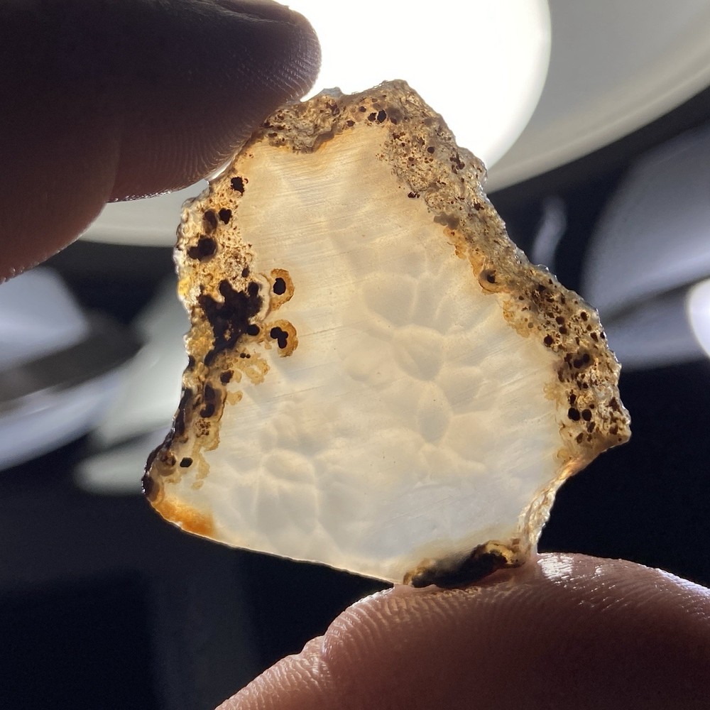 Orbicular Iris Agate Rough Slab