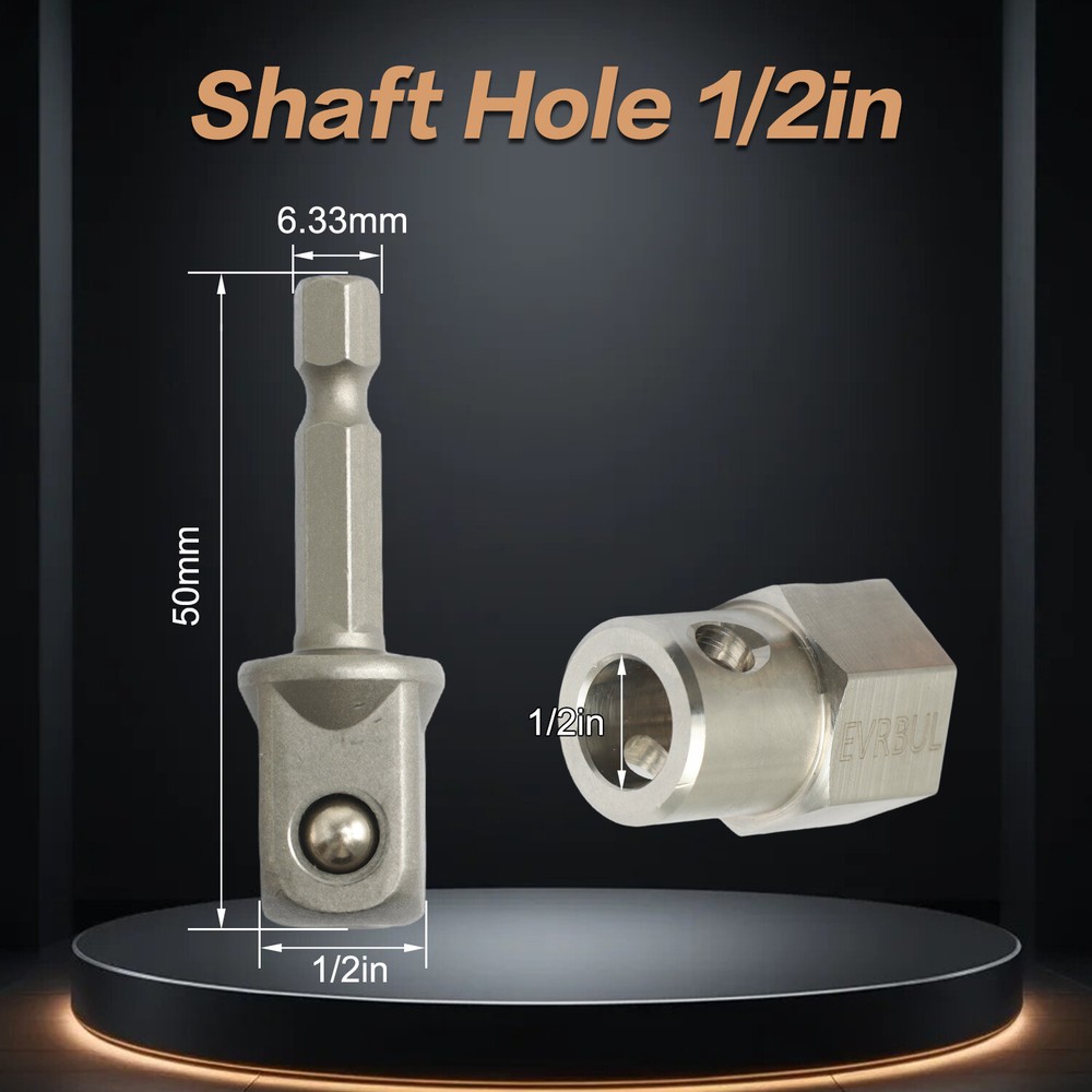 Top Wind Trailer Jack Crank Handle Cordless Drill Adapter 1/2Inch Socket Adapter