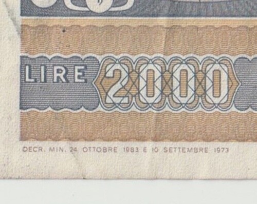 Italy- 2000 Lire - 1983 (Oct. 24, 1983)