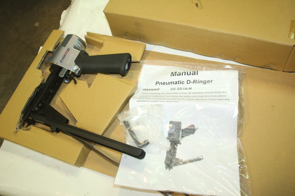 NEW Everwin Pneumatic D-Ringer Stapler DR-SR15LM