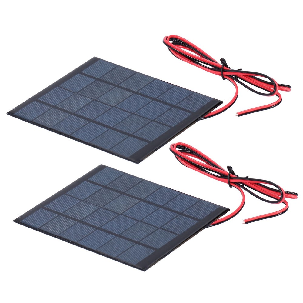 2Pcs Mini Solar Power Module Epoxy Panel With 100cm Cable Electronic New