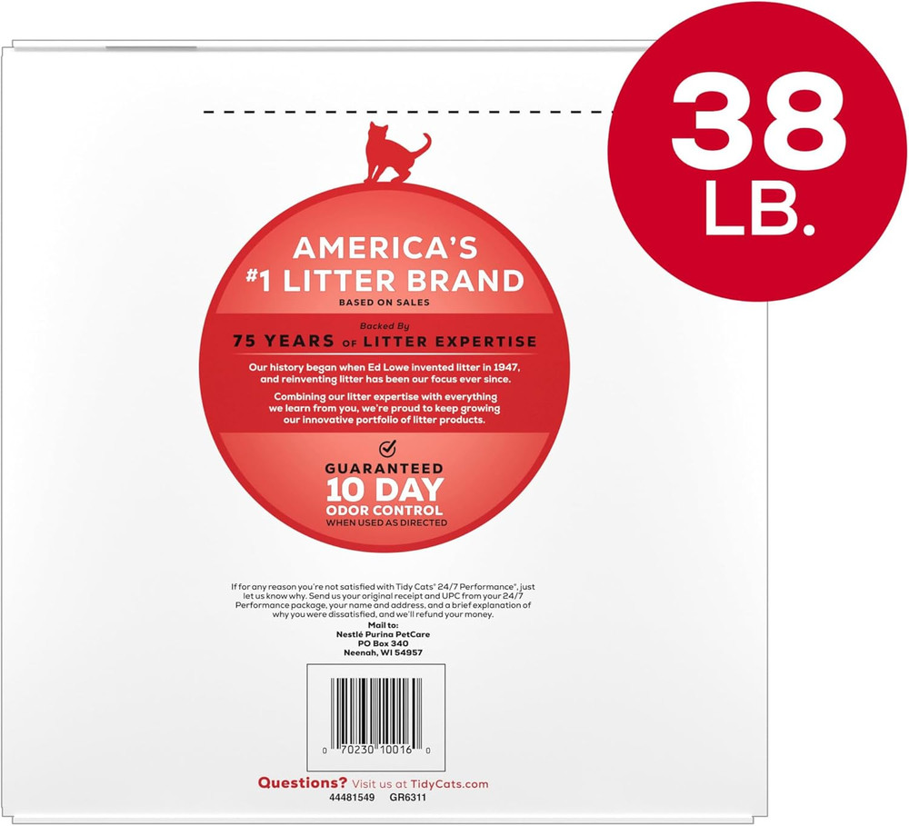 Purina Clumping Cat Litter, 24/7 Performance Multi Cat Litter - 38 Lb. Box