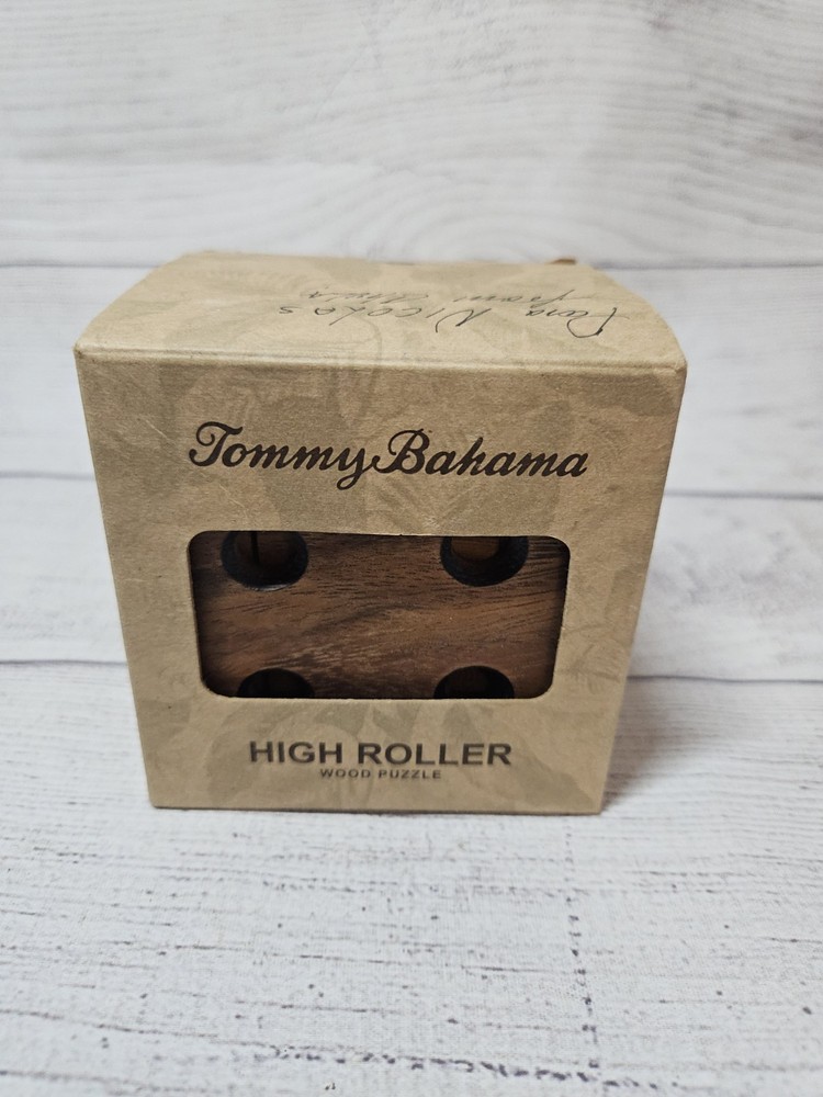 Tommy Bahama High Roller Wood Brain Teaser Puzzle Cube Game