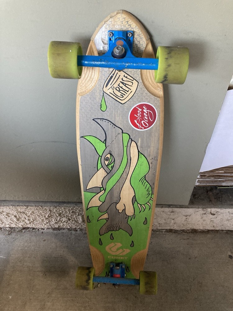 Comet Grease Shark Longboard Skateboard Complete