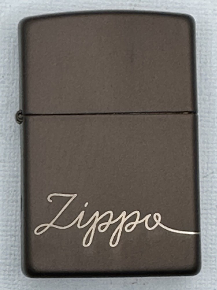 Zippo Windproof Script 48979 Design Black Matte Zippo Lighter NEW