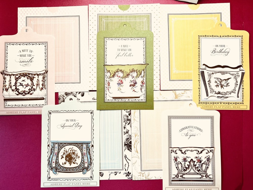 Anna Griffin Slider Flowers on Vases - Message Pulls up - 5 Unique Cards - LOOK!