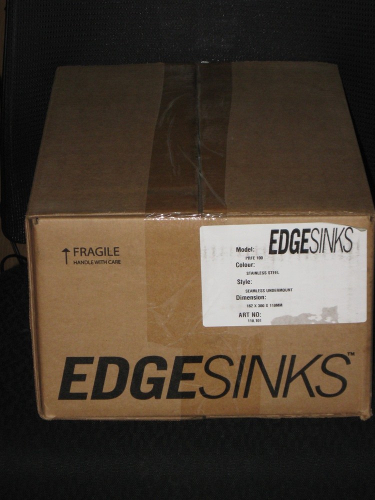Karran Stainless Steel Edge Sink Seamless Undermount 9x14 NIB!!!!