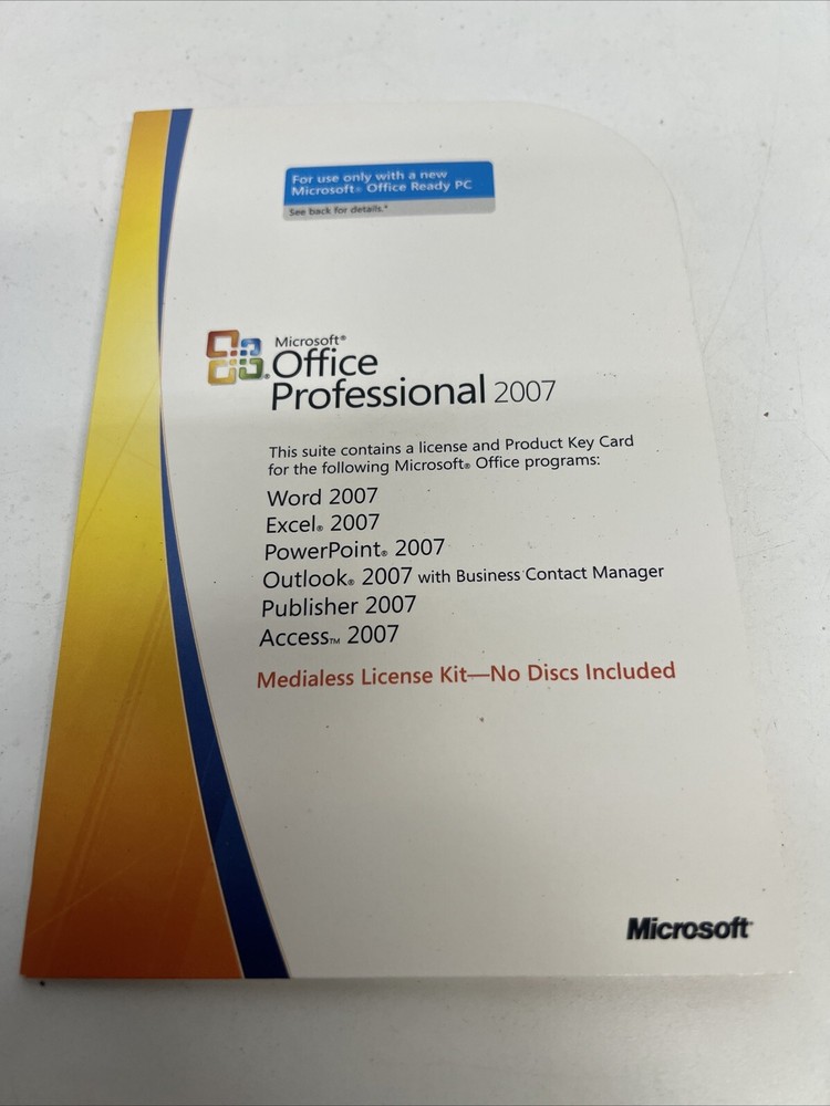 Microsoft Office 2007 Professional Full Version+Product Key Accounting No CD