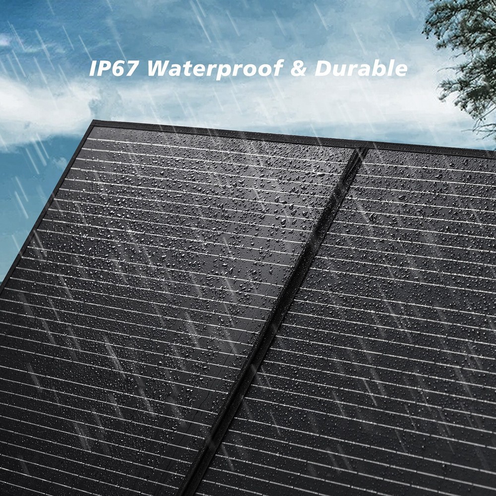 MHPOWOS 220 Watt Portable Solar Panel, 23.5% High Conversion Efficiency for Camp